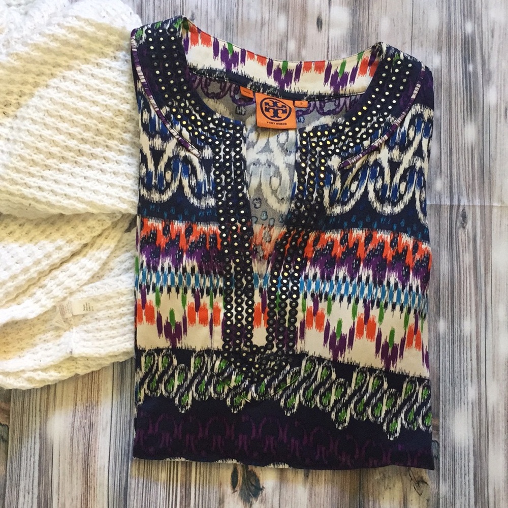 Tory Burch Multi Color Pattern Top - image 2